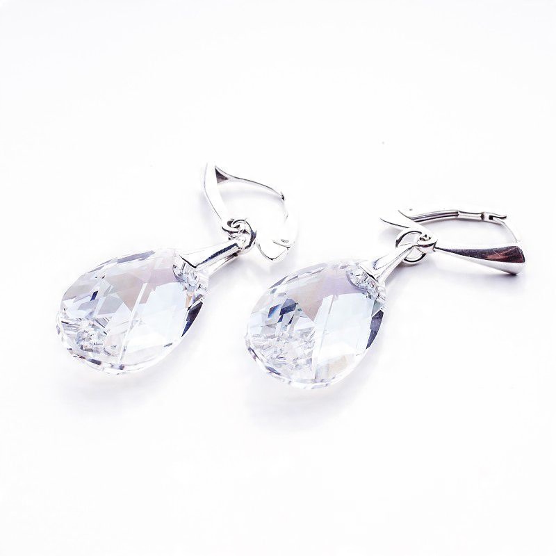 

Srebrne kolczyki z kr. Swarovski Migdały 22mm Mol