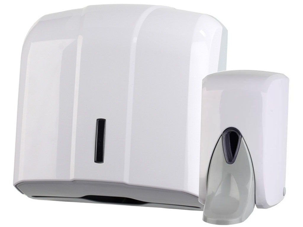 

Zestaw dozownik Ręczniki Zz + Mydło 0,5L Łokciowy