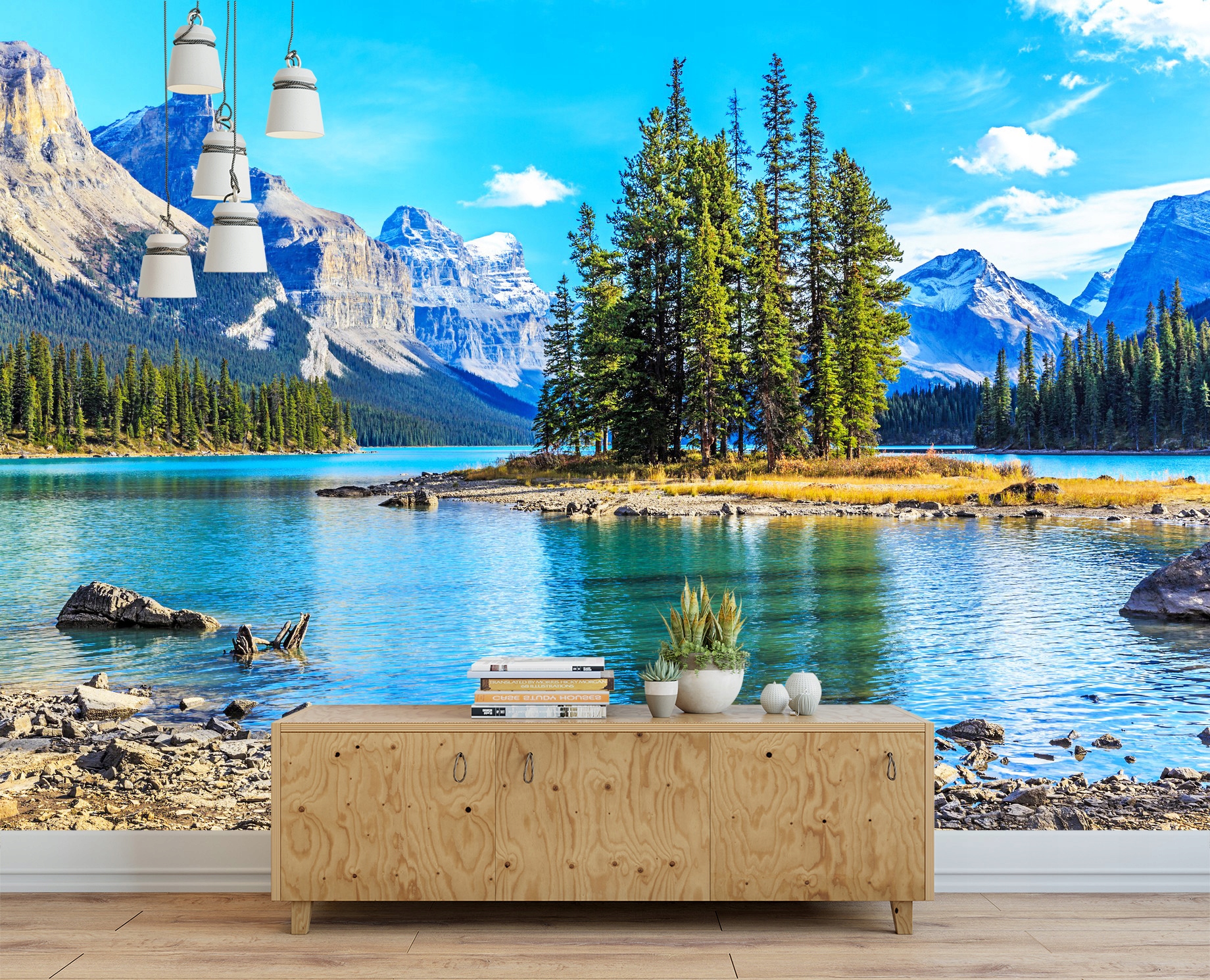 Fototapeta 3D góry jezioro 368x254 F00506 Marka Printedwall