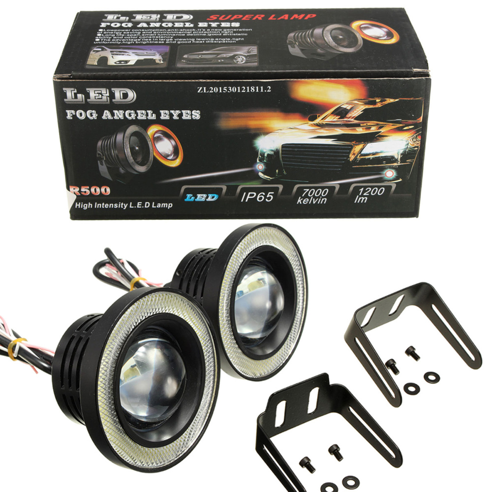

Światła Drl Cob Led dzienne Angel Eye 76mm