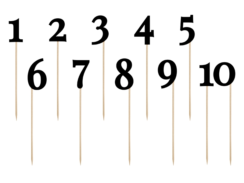 

Numery numerki na stół czarne cyfry od 0 do 9