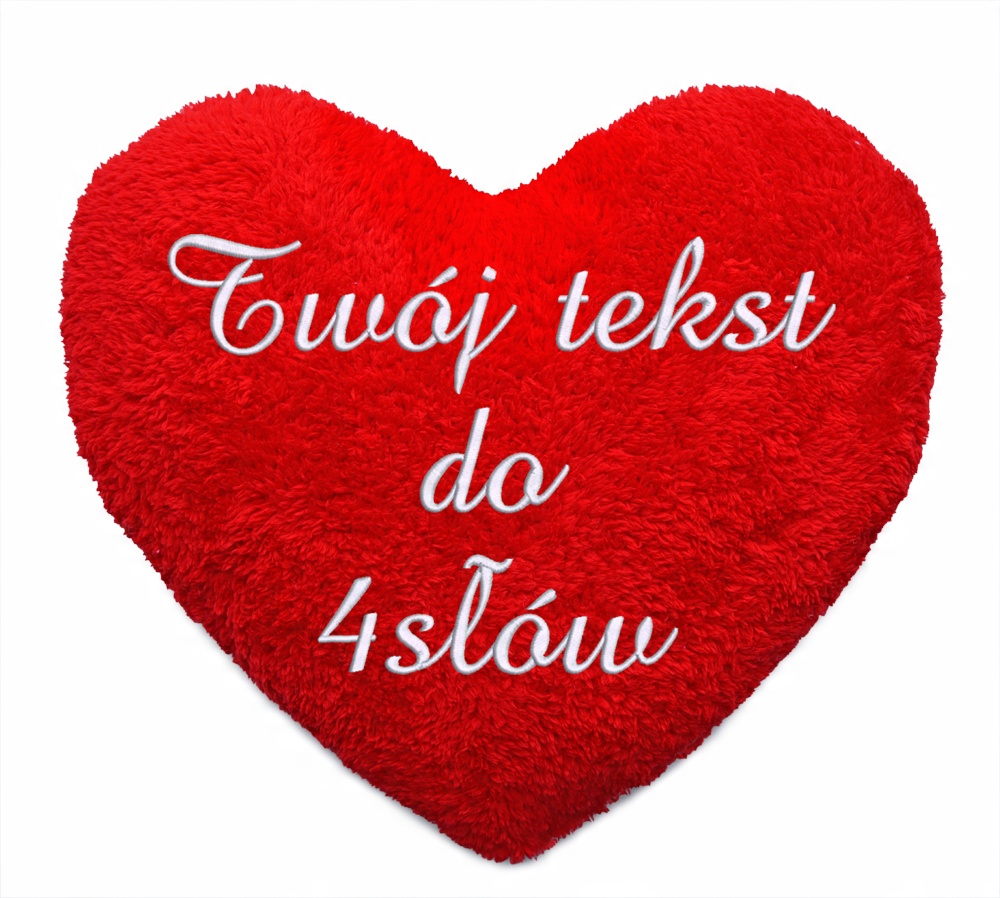 ! SERCE PODUSZKA Z DEDYKACJA Prezent NA WALENTYNKI Wymiary poduszki inny rozmiar