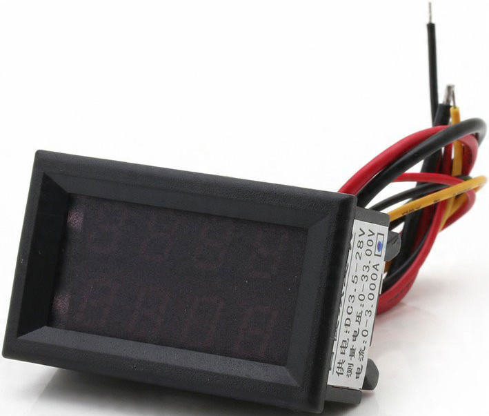 

Woltomierz + amperomierz panelowy LED______BTE-536