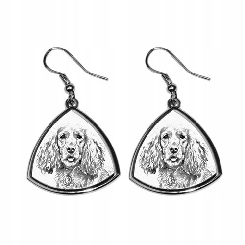 

Cocker Spaniel Trójkątne kolczyki z nadrukiem