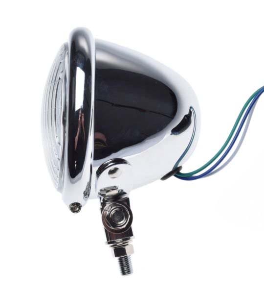 LIGHTBAR LAMPA PRZÓD CHROM METAL 4-1/2 H4 + DIODA Producent inny