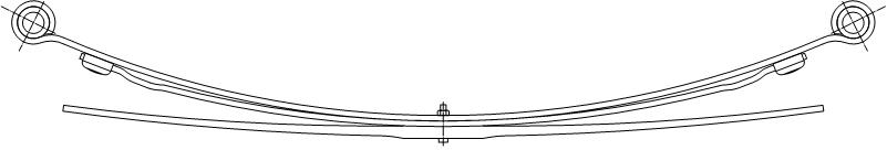 2427 - РЕССОРА РЕССОРЫ FORD TRANSIT 2001-ЗАДНИЙ 3P