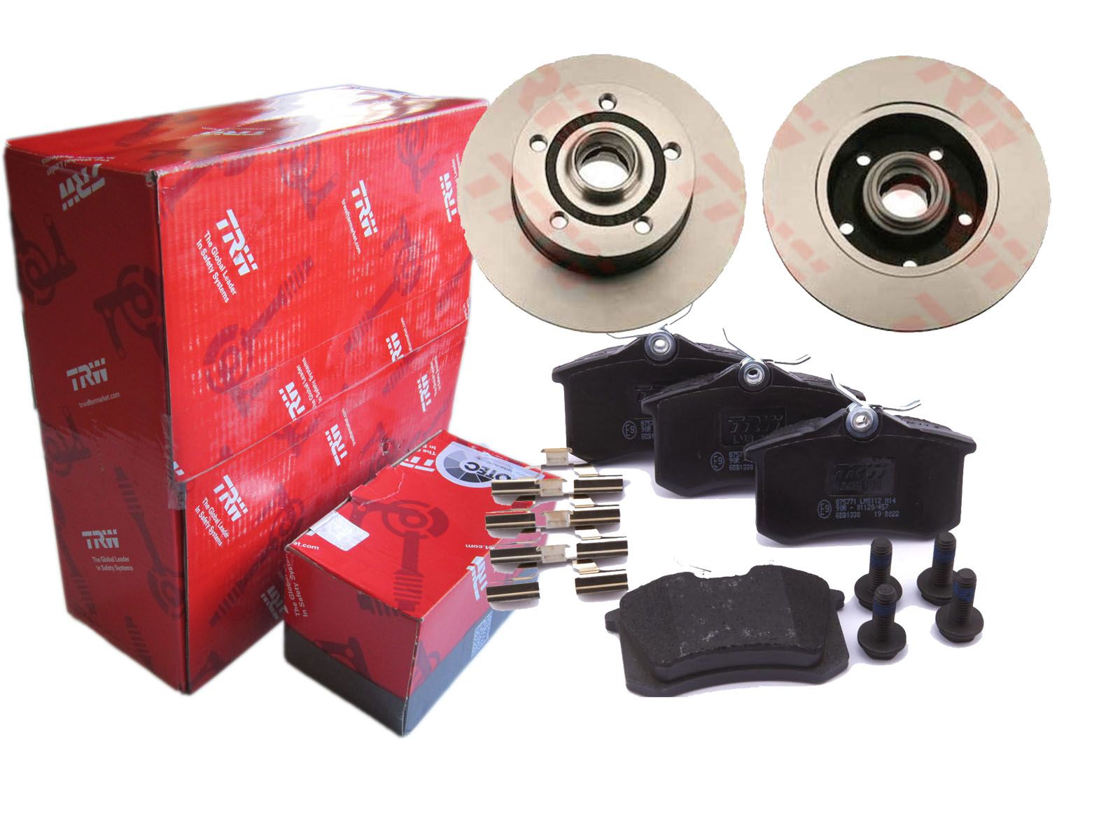 Диски + колодки TRW задні AUDI A4 B5 / AVANT