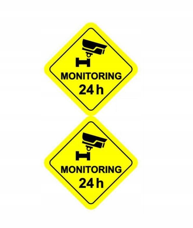 

Naklejka nalepka monitoring 7,5x7,5cm 2szt