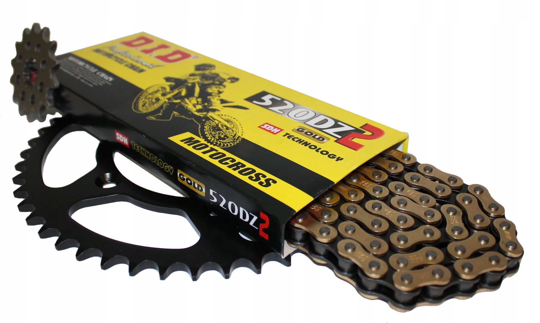 Sada pohonů Suzuki Dr 350 Se 94-95r Ozubení Řetěz DID Zlatý