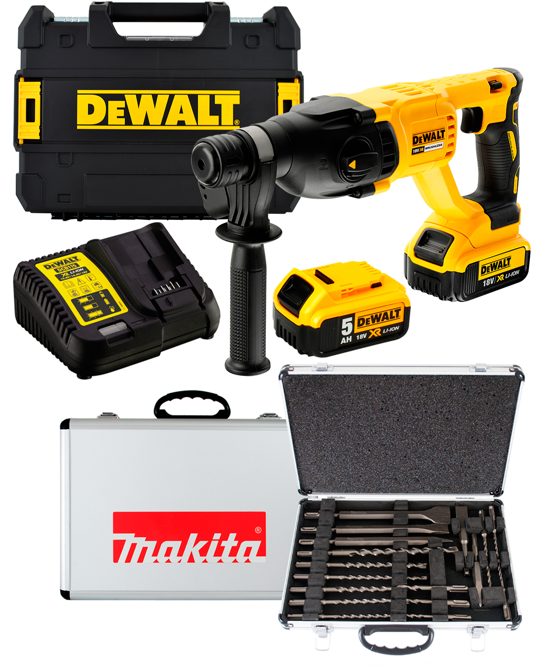 DeWalt DCH133P2 Młotowiertarka 2x 5Ah 17czę