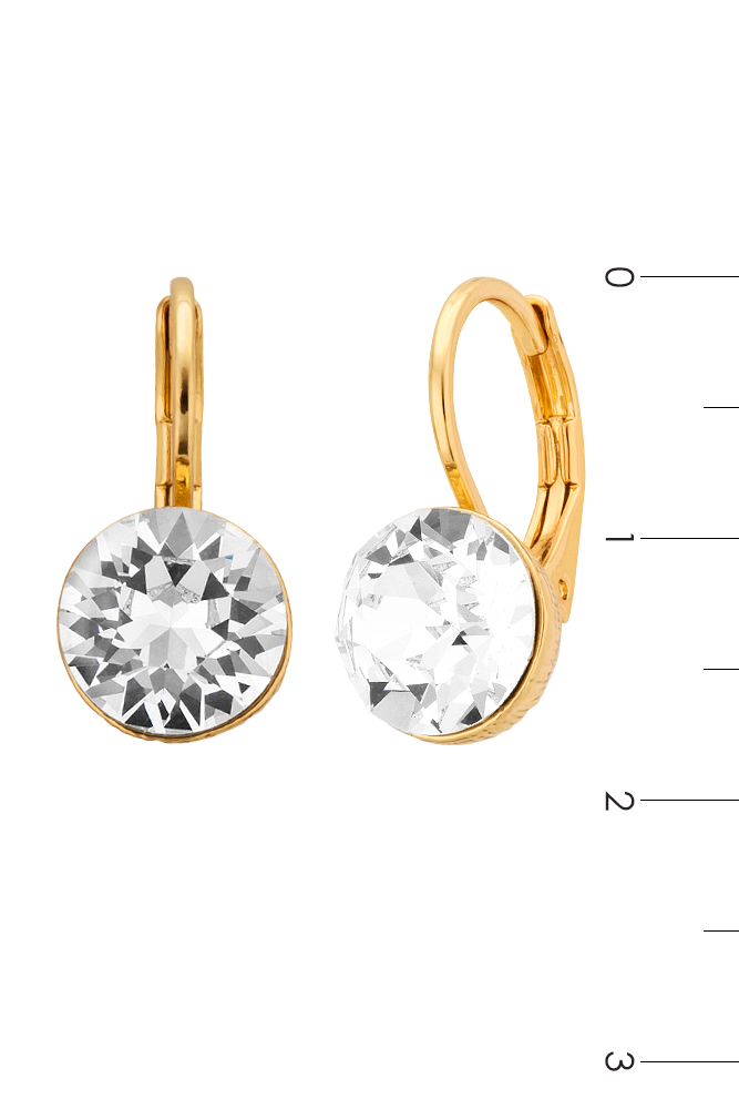 

Złote Kolczyki Duża Cyrkonia Swarovsk Małe Colibra