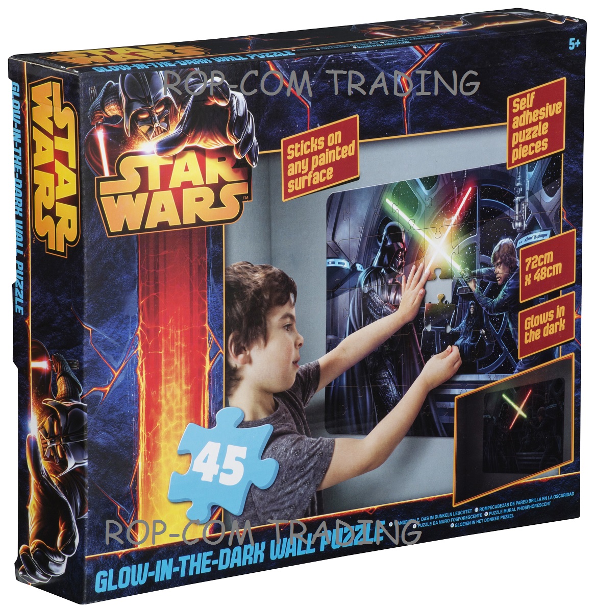 STAR WARS ŚWIECĄCE Puzzle Ścianę Ścienne Tapeta 92 Marka Disney