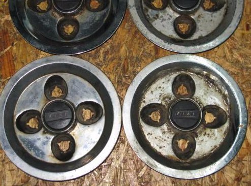 ВИНТАЖНЫЕ ХРОМИРОВАННЫЕ КРЫШКИ FIAT