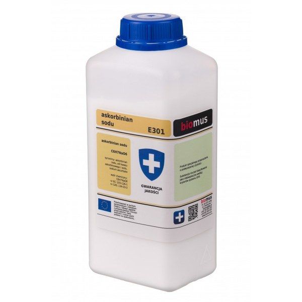 

Biomus Askorbinian Sodu E301 czysty Witamina C 1kg