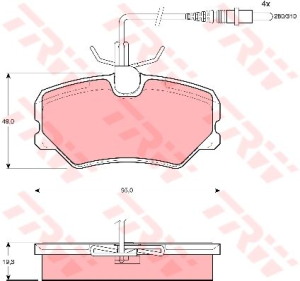 тормозные колодки DACO CITROEN ZX (N2) 92-97 перед