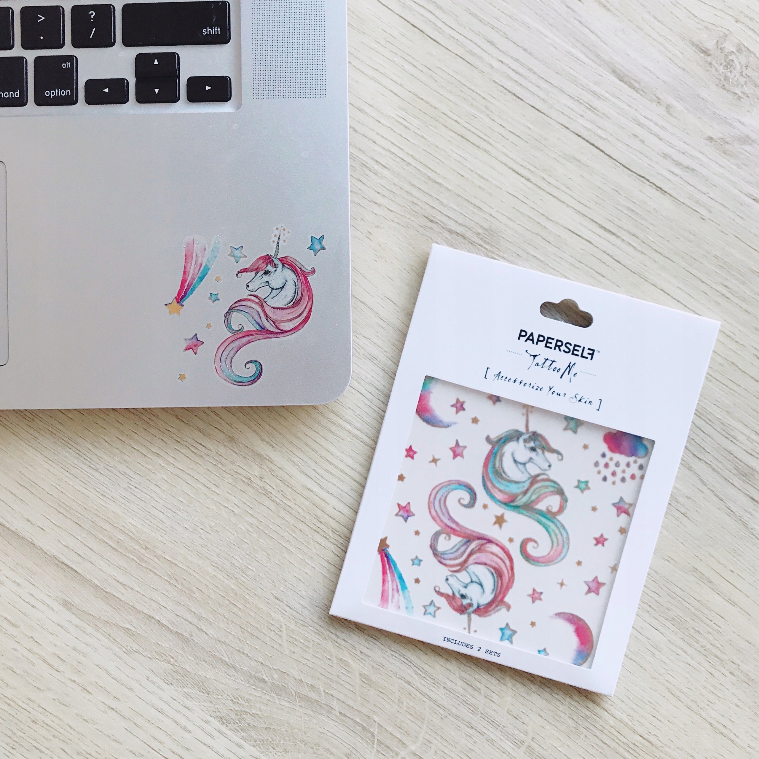 Paperself jednorożec tatuaż naklejany dla dzieci Płeć uniseks