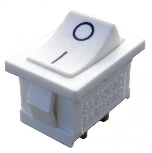 

Biały Przełącznik kołyskowy 2poz 2pin 6A AC(0329)