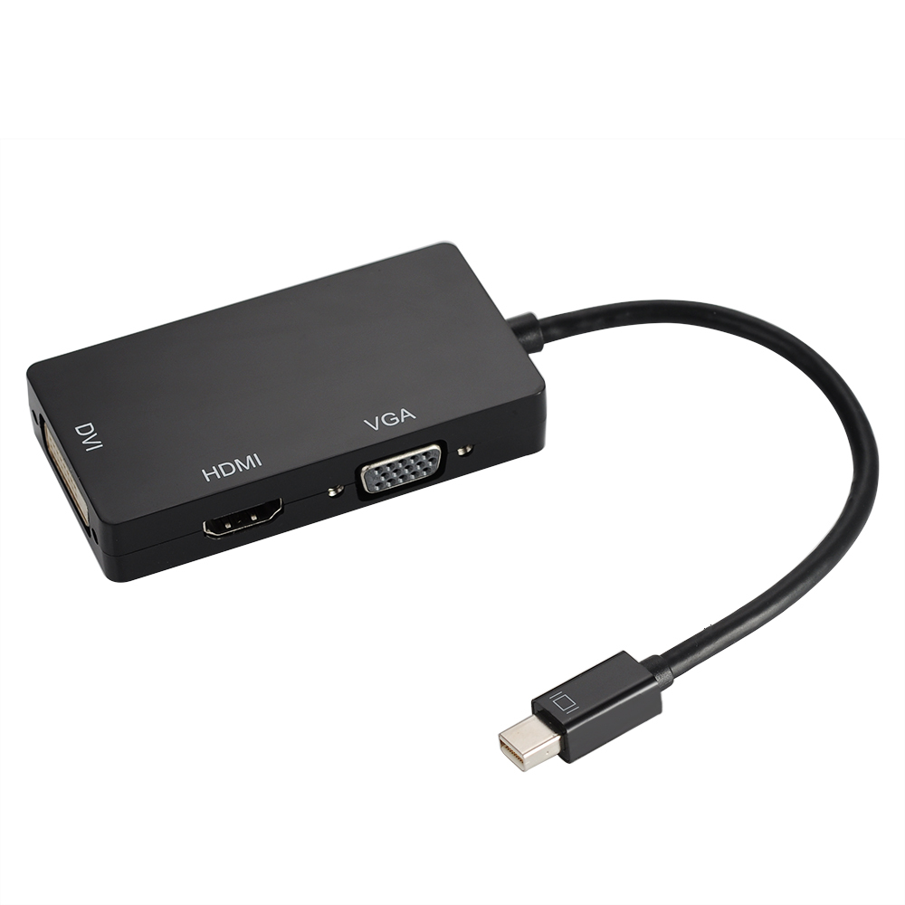 Adaptér Mini DisplayPort DP pre HDMI DVI VGA 3 v 1