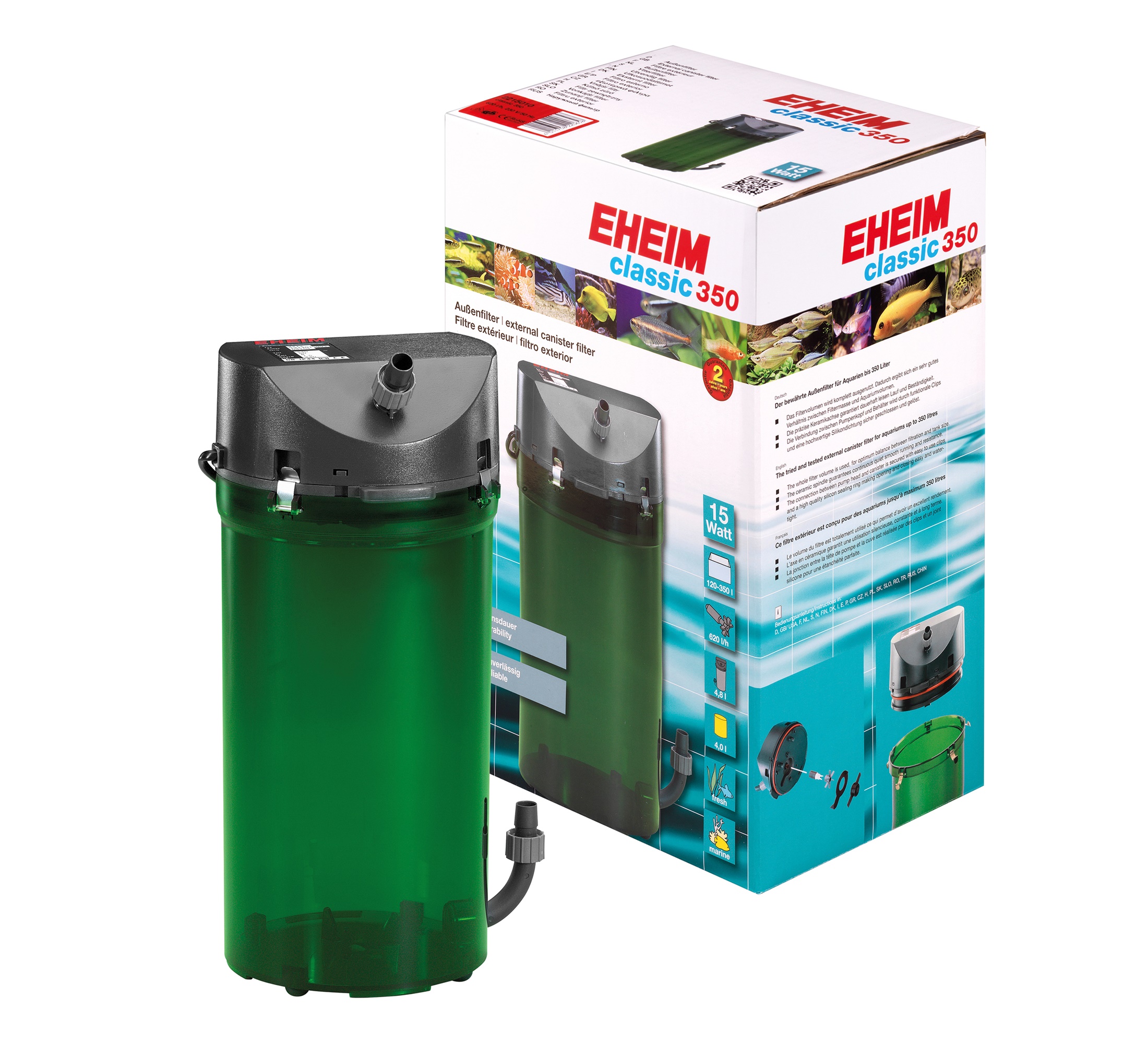 Levně Vnější biologický, mechanický kelímkový filtr Eheim Classic 350