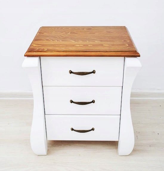 Drewniana Komoda Merina 3,z Drewna,Biała PRODUCENT Wykończenie inne