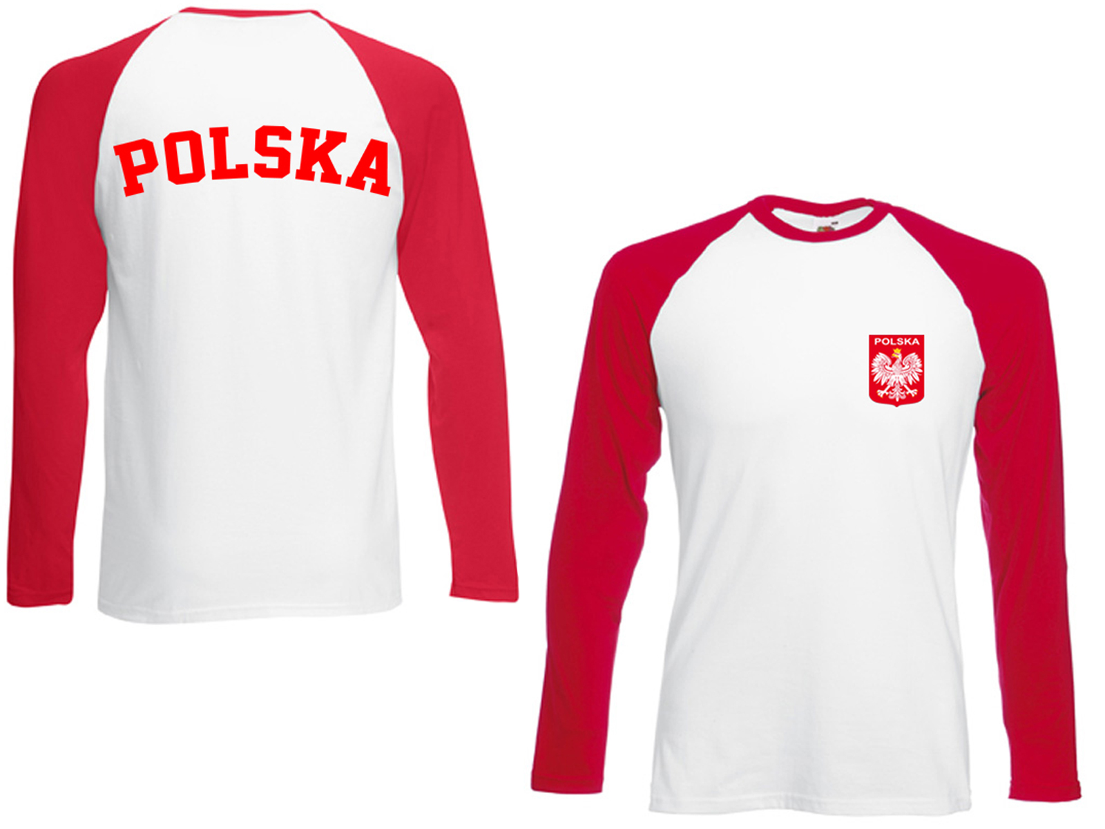 

Longsleeve Baseball Polska - Fruit Of The Loom XL