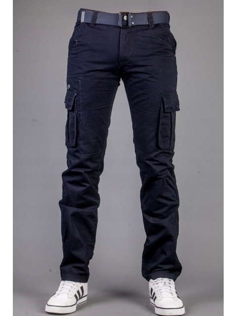 BOJÓWKI SPODNIE BAWEŁNA 9079 ITENO ROZM.34 Kolor niebieski