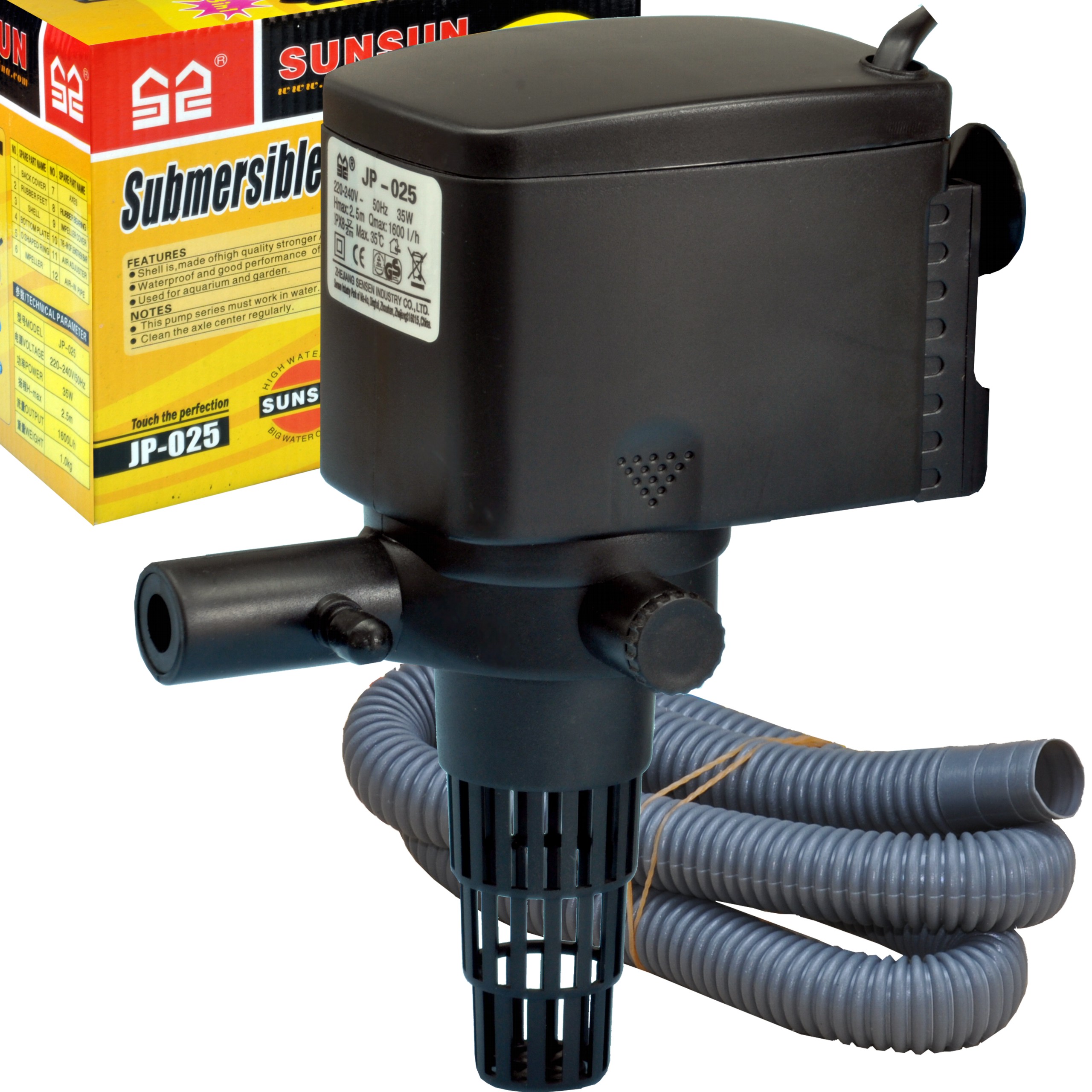 

Pompa wodna JP-025 głowica 1600l/h L= 2,5m 35W