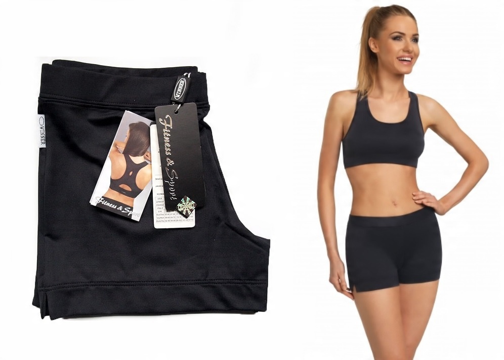 

Spodenki Treningowe damskie czerń Lycra r. 36 (s)