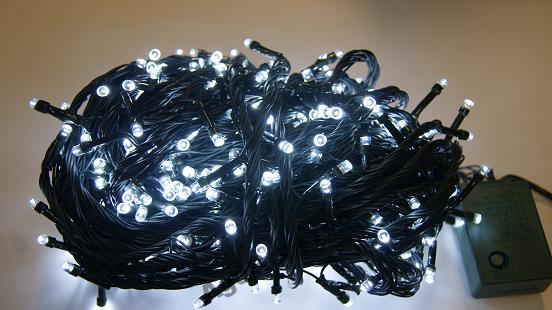 

Lampki Choinkowe Led 300 Białe Zimne 23M Choinka