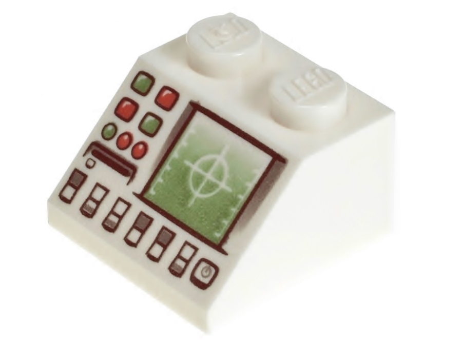 

Lego Skos nadruk 2x2 sonar 3039pb041 biały