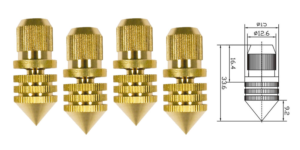 KOLCE GŁOŚNIKOWE ZŁOTE HI END GWINT M8 KOLEC Marka Inna
