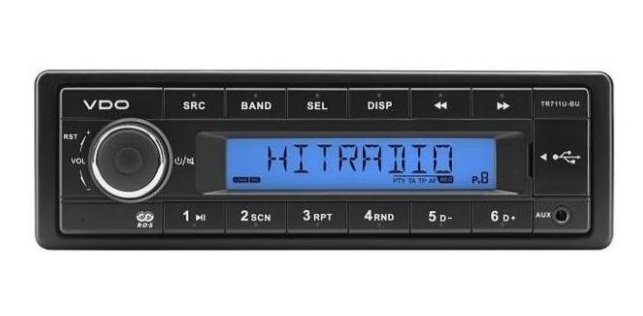 Vdo TR711U-BU Radio samochodowe 12V Aux MP3 Usb system Rds