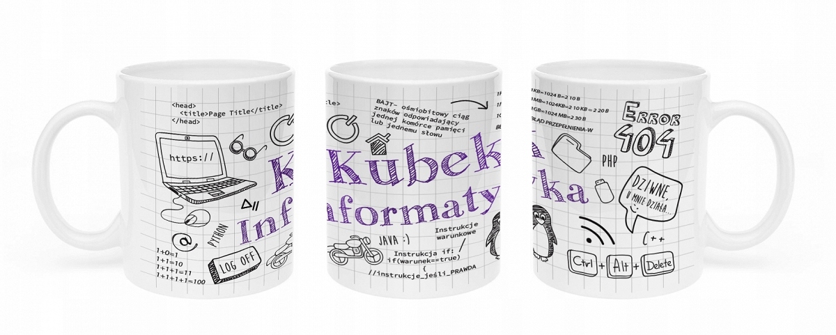 

Kubek studenta ucznia 300ml Informatyka