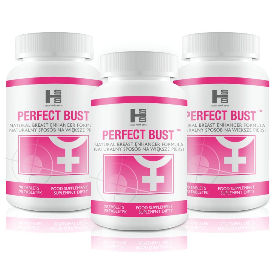 3x PERFECT BUST TABLETKI NA POWIĘKSZENIE PIERSI UJĘDRNIAJĄCE BIUST PUSH-UP Linia PERFECT BUST