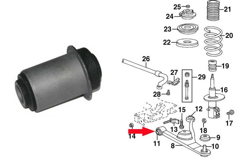 Крайслер Dodge НЕОН 95-99 сайлентблок ричага передняя