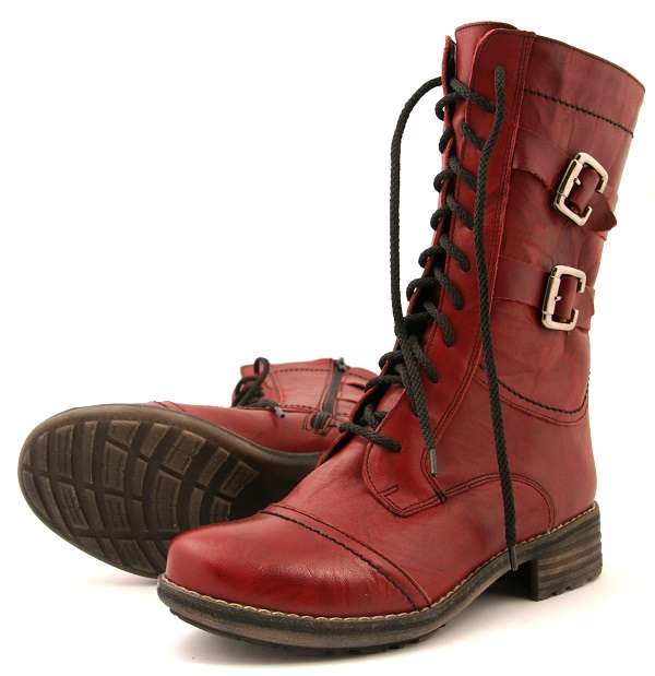 KAZKOBUT 727 glany trapery Czerwone skóra 38 FILC Rozmiar 38