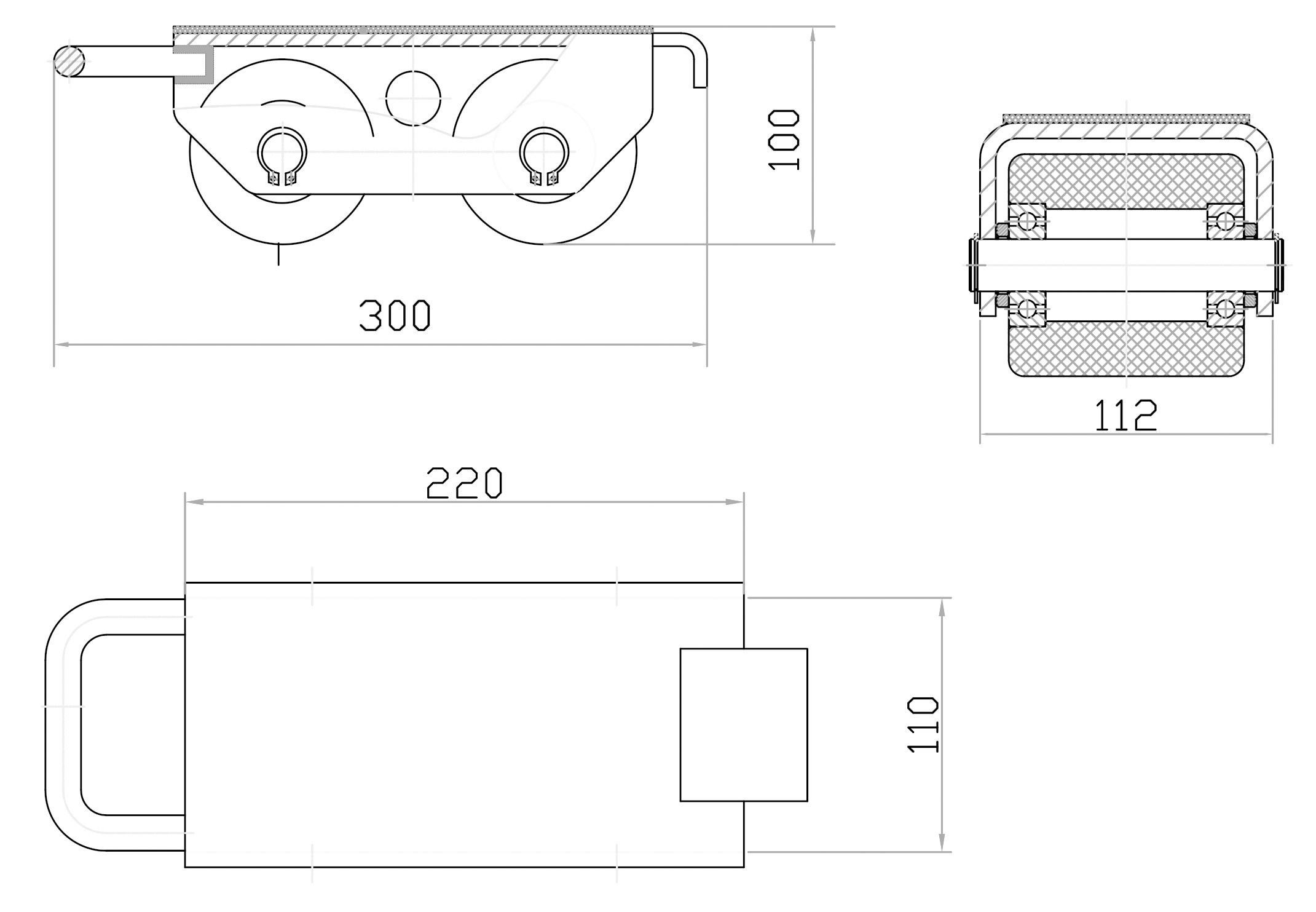 Viber System RT2 5 Rolki transportowe MOCNE 2 5T Producent code RT2 5
