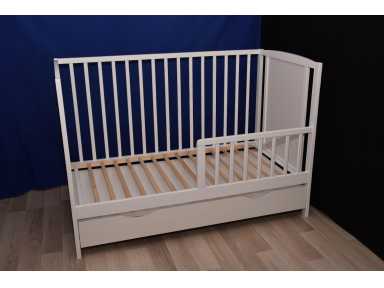 ŁÓŻECZKO DZIECIĘCE BIAŁE Z SZUFLADĄ + MATERAC GPK Kod producenta 01