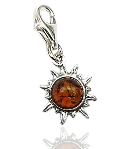 

Zawieszka Do Bransolety - Charms -srebro- Bursztyn