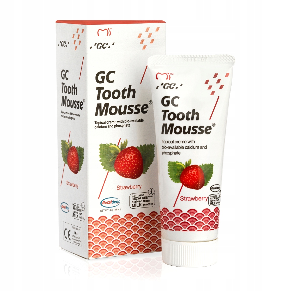 Фото - Зубна паста / ополіскувач Gc Tooth Mousse ochronna pasta 35ml Truskawka 