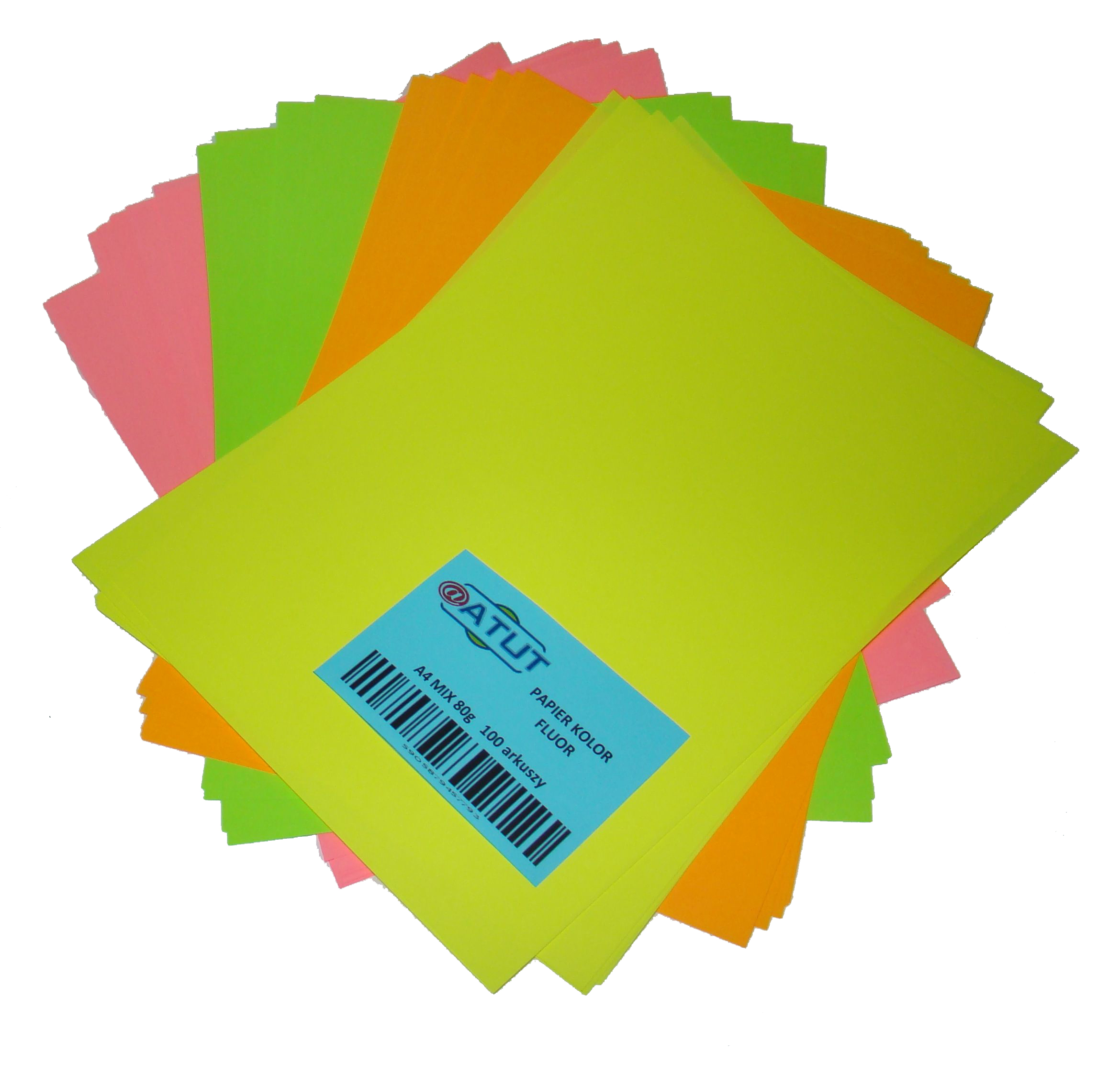 

Papier ksero A4 80g kolor mix fluorescencyjny 100a