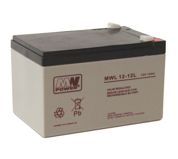 Akumulator Mw Power Mwl 12-12L 12V 12Ah Faston 187 (F1)