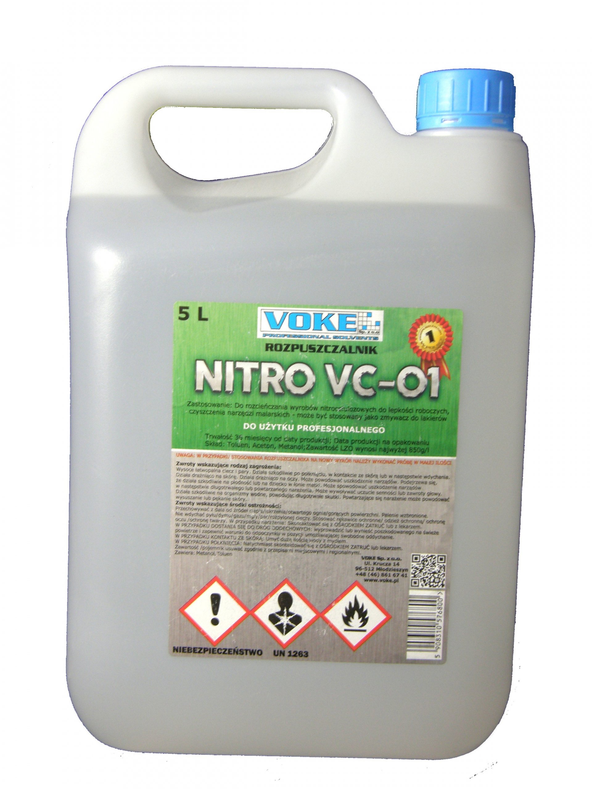 

Rozpuszczalnik Nitro 5L VC-01 Voke