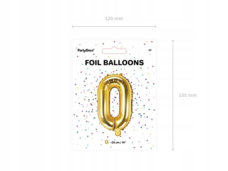 Balon foliowy O złoty 35cm 1szt FB2M-O-019 Kod producenta FB2M-O-019