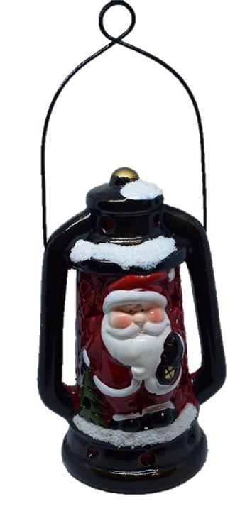

Adwentowa Lampka Z Mikołajem Led lampion świeczka