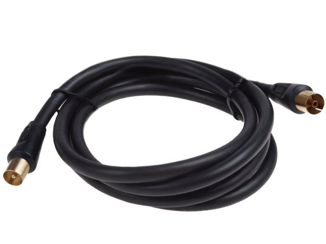 

Kabel przewód wtyk Tv / gniazdo Tv - czarny - 1,5m