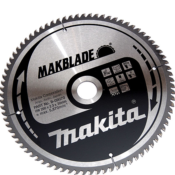 

Makita B-09070 Piła Tarczowa Do Drewna 260x30 80z