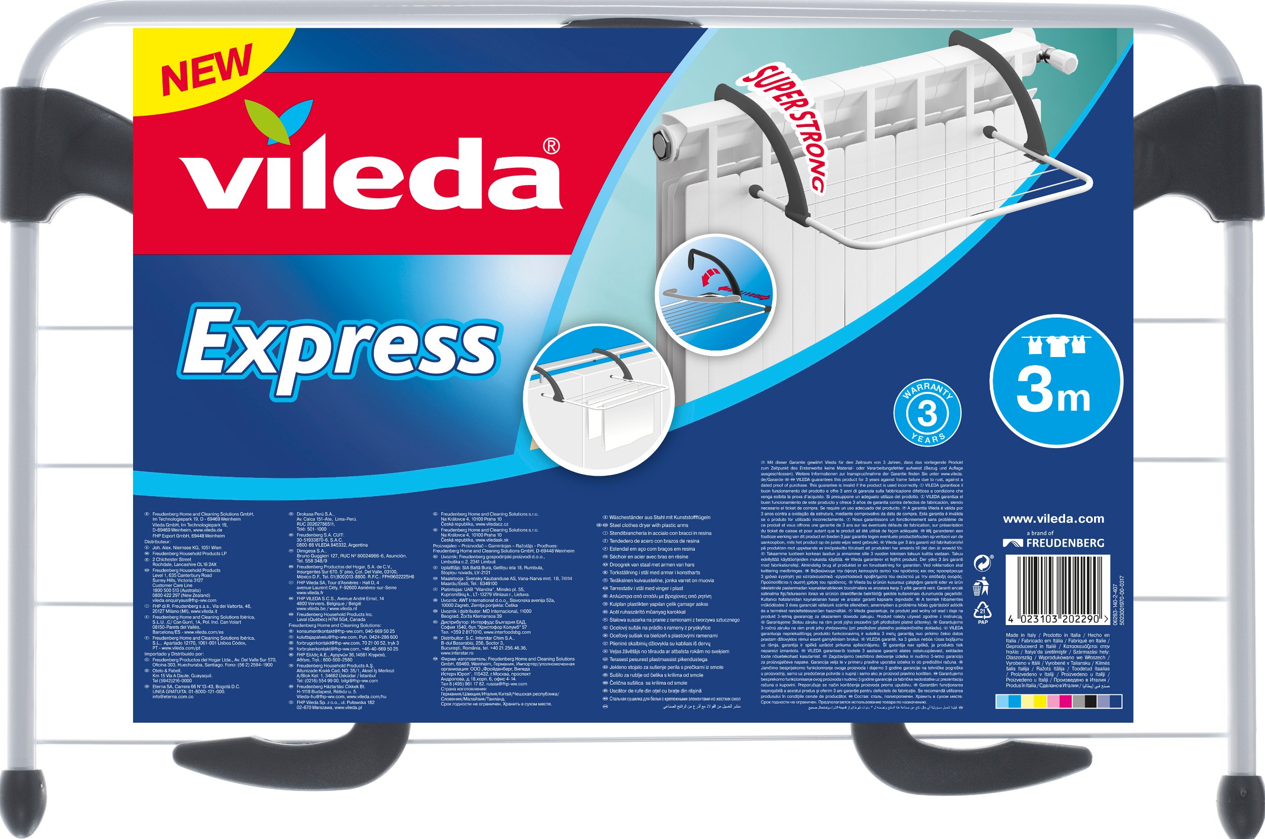Сушилка радиатор нагреватель прачечная Vileda Express вес продукта с единичной упаковкой 2 кг