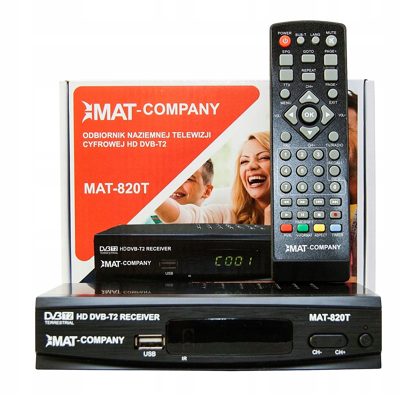 TUNER DEKODER STB HD DVB-T MPEG-4 E-AC3 AAC+ Marka MAT-COMPANY