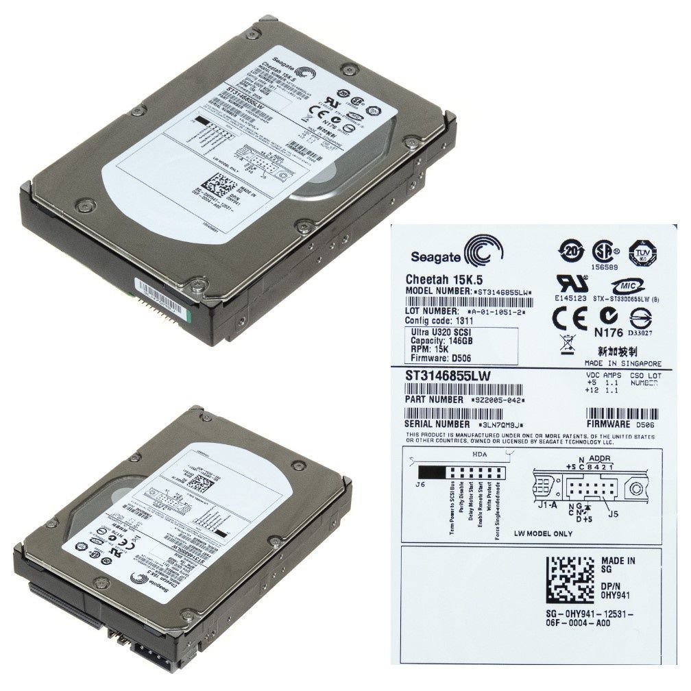 

Dell 0HY941 146GB 15K Scsi 3.5'' 68PIN = GWR_36 Fv
